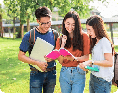 student chatting
